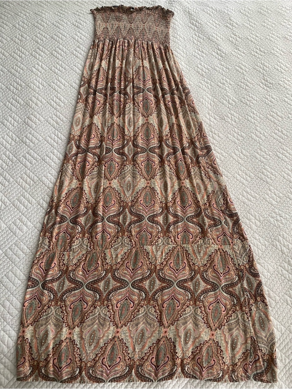 Charlotte Russe Boho Strapless Maxi Dress - Multicolor Paisley